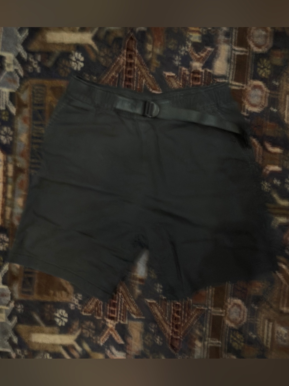 Levi's Black Casual Shorts with Integrated Webbing Belt